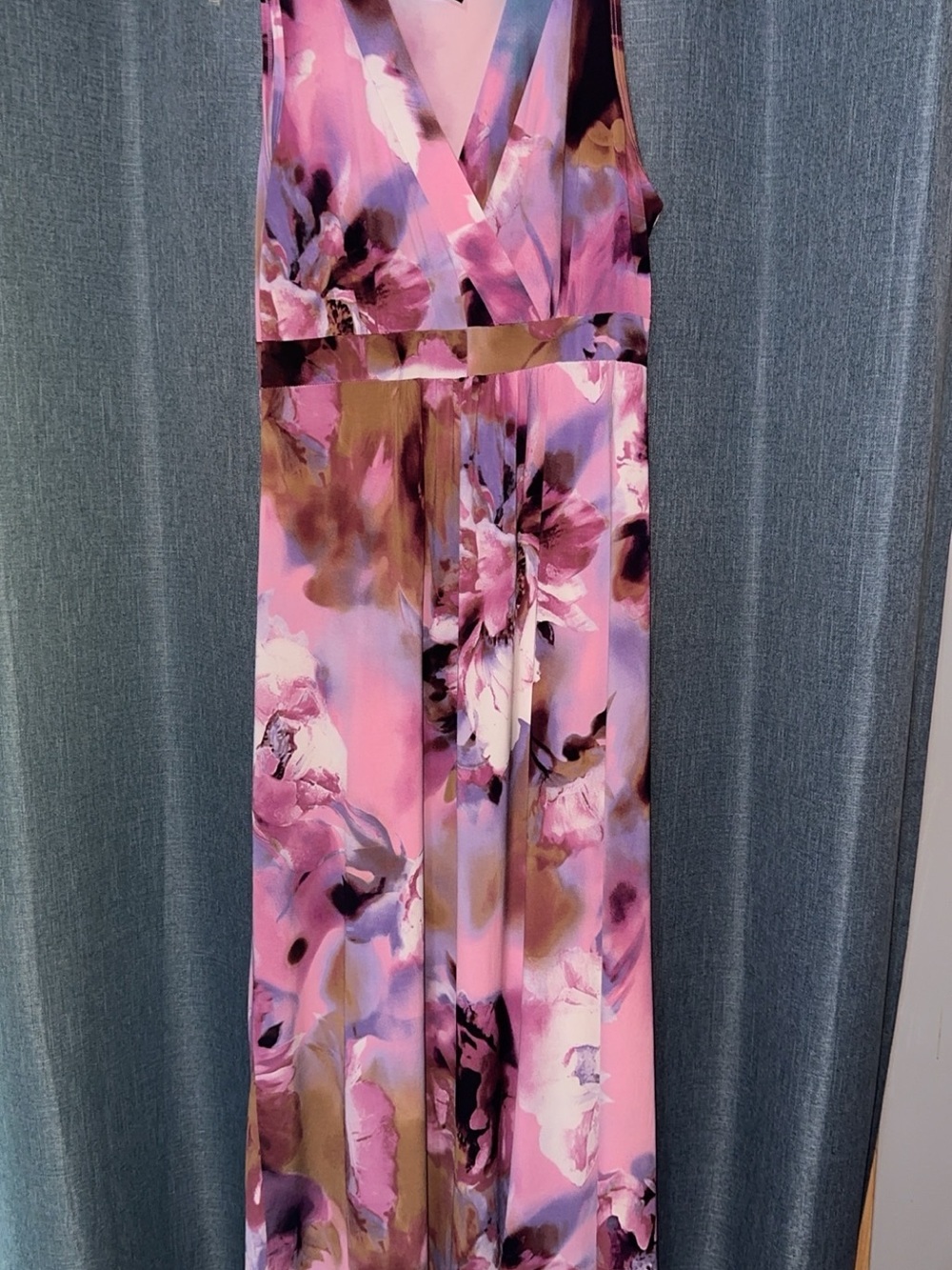 Susan Lawrence Pink Floral Maxi Dress